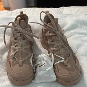 Dior Tan High-Top Sneakers with Chunky Design